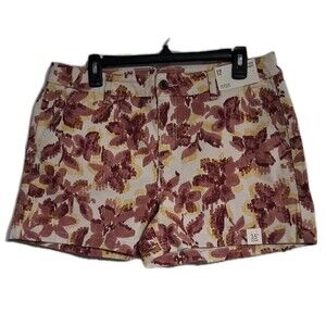 NWT Women's a.n.a 3.5" Midrise Shortie Shorts Size 18 Rose Floral